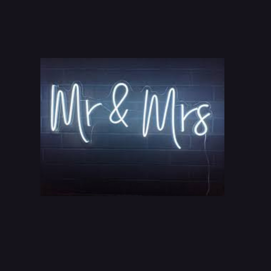 Mr & Mrs Custom Wedding Neon Sign