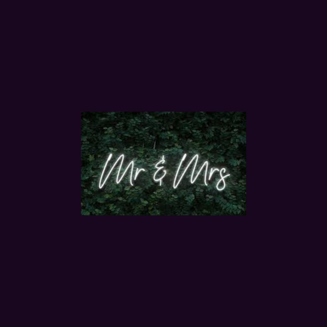 Mr & Mrs Custom Wedding Neon Sign