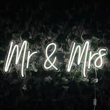 Mr & Mrs Custom Wedding Neon Sign