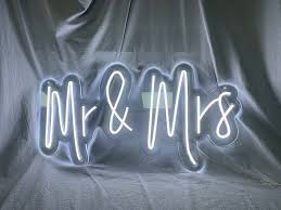 Mr & Mrs Custom Wedding Neon Sign